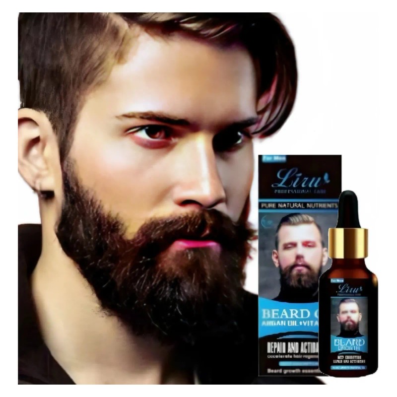 Barba Bigote Bello Sano Aceite Anticaspa Crecimiento Fuerte Argán