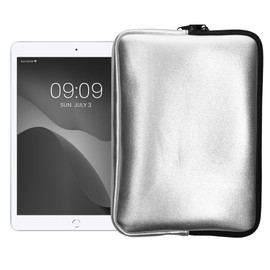 kwmobile Tablet Case Compatible with 9.7 - 11 Inch Tablet - Universal Neoprene Case Cover Case - Protective Sleeve in Silver