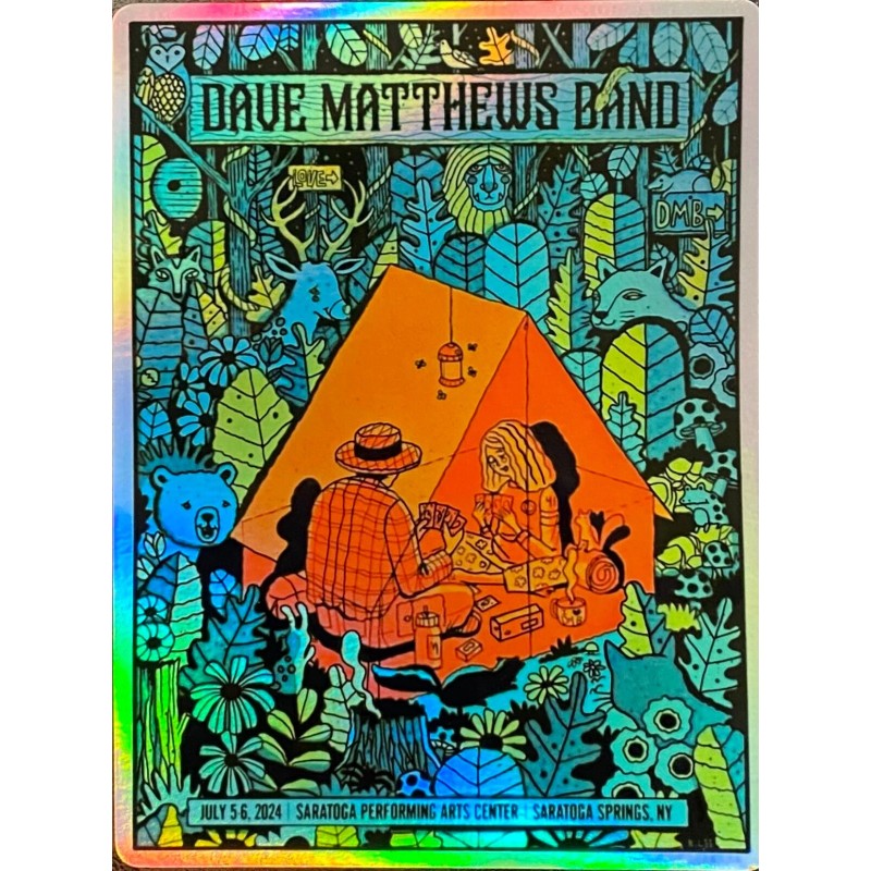 DAVE MATTHEWS BAND SARATOGA NY STICKER/POSTER FOIL