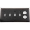 Oil Rubbed Bronze 5 Gang Wall Plate - 4 Toggle