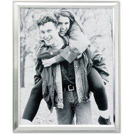 Lawrence Frames Brushed Silver Plated 4 by 6-Inch Metal Picture Frame, Silver