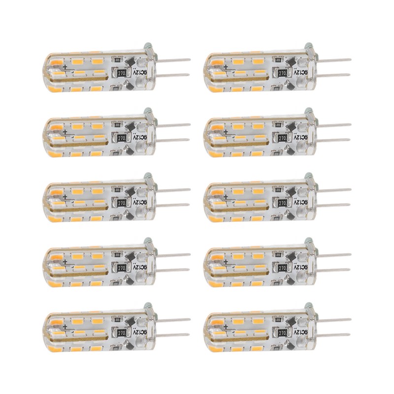 10pcs G4 LED Bulb 1.5W DC12V Warm White 3000K 110LM