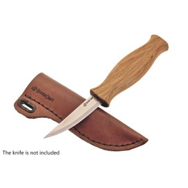 BeaverCraft Knife Leather Sheath SH1 6" x 2.4" - Genuine Leather Case for Fixed Blade Knives - Brown Knife Sheath - Knives Holster Fits up to 3.5"