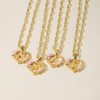 Qitian Initial Heart Necklace for Women Heart Gold Letter B