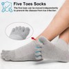 Men's Toe Socks, 5 Pairs Cotton No Show Low Cut