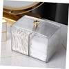 ULTECHNOVO Makeup Storage Box Lid Cotton Swab Holder Makeup Sponge