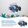 TOPPERFUN Iron ​​animal Wall Hanging, 10.22x7.86in Tropical Decoration, Summer Marine