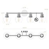Espird 4 Lights Bathroom Vanity Light Fixtures Chrome, Bathroom Lights