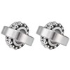 2Pcs Self Aligning Ball Bearing 2 Row Radial Rustproof Low