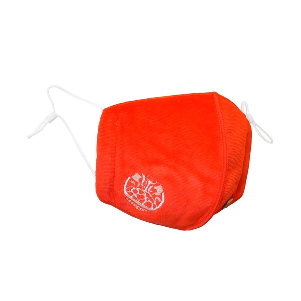 SAUNA REPUBLIC Imabari Towel Mask, Developed by a Sauna Goods Manufacturer, Can Be Used in Saunas, 3D Construction, Unisex, Reusable, Washable, Thermoblaster, Auf Goose (Red, L)