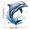 2 PCS Decorative Dolphin Splash Design Vinyl Decal Sticker for