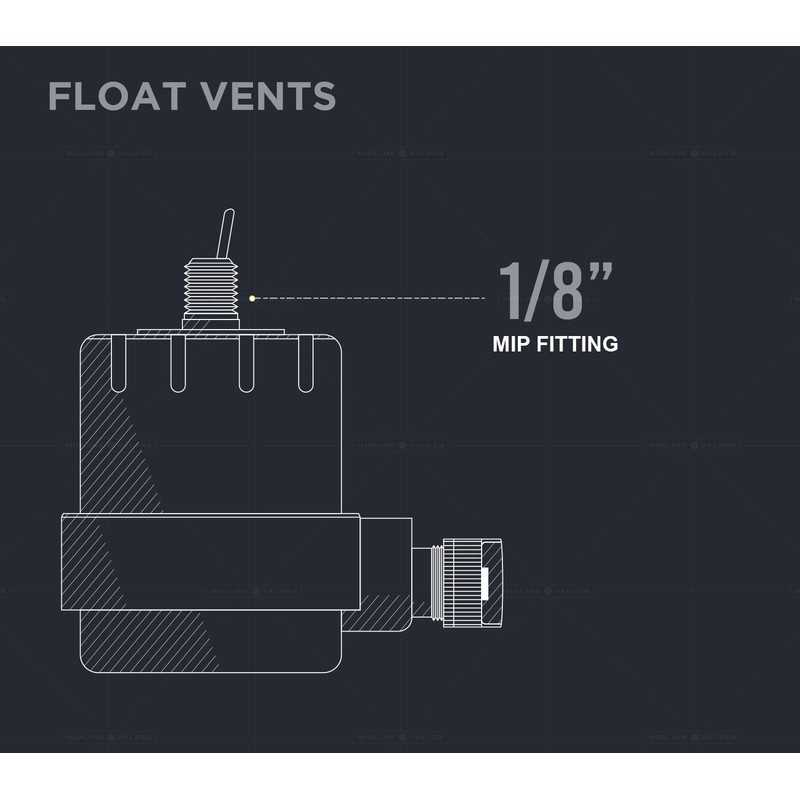 Midline Valve S1546-OM Radiator Steam Air Float Vent; Heat Regulator