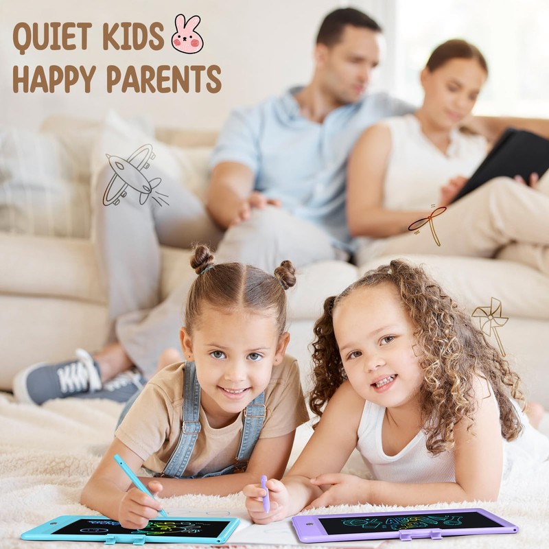 Kidopire LCD Writing Tablet, 2Pack Reusable Drawing Pad for Kids,