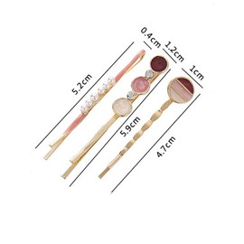 Rayleigh Pop Women's Hair Pin, 6-piece Set, Bangs, Flower, Hair Clip, Rhinestone, Alloy, Resin Pearl, Stylish, Hair Accessory, Simple, Cute, Hair Clip, Hair Ornament, Women