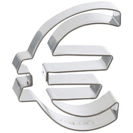 Staedter € - Euro Sign Cookie Cutter, 8 cm, Stainless Steel Silver, 30 x 30 x 8 cm