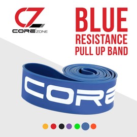 COREZONE Resistance Band - X Strong Blue | Home Gym Exercise Workout Bands for Butt, Leg, Glute, Yoga, Pilates, CrossFit, Fitness, Physical Therapy | Multicoloured Resistance Bands for Men & Women