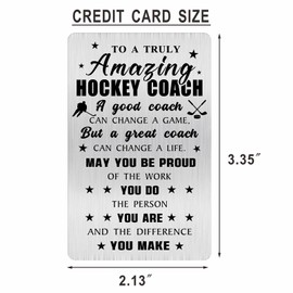Alotozo Hockey Coach Appreciation Gifts - Thank You Cards for Hockey Coaches - Hockey Instructor Hockey Coach Birthday Christmas Gift Idea