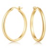 Fureylenx Gold Hoop Earrings 14K Gold Earrings for Women 30mm