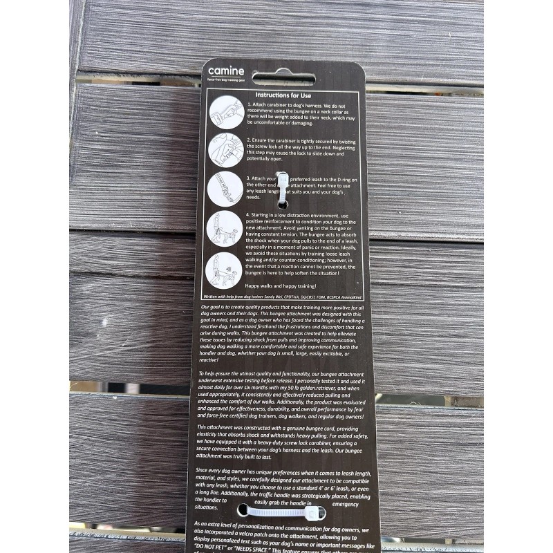 Camine Force & Fear Free Bungee Attachment Dog Training Leash