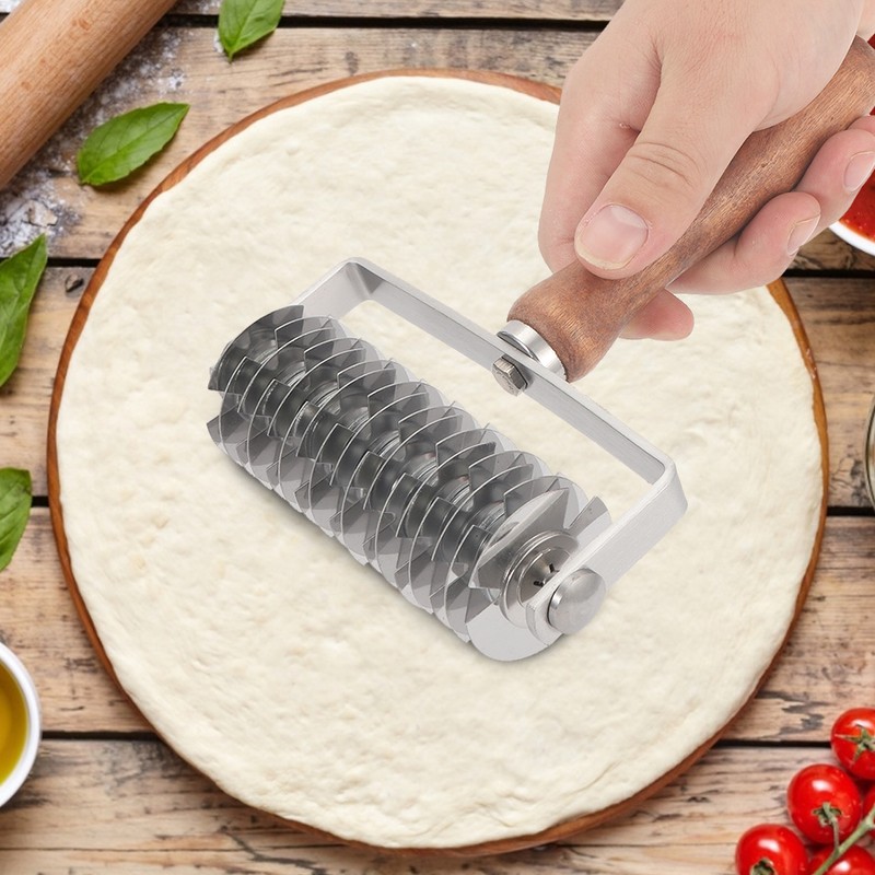 Household Stainless Steel Roller Knife Dough Lattice Roller Cutter Kitchen