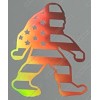 OwnTheAvenue Bigfoot USA American Flag Holographic Oil Slick Sticker Decal