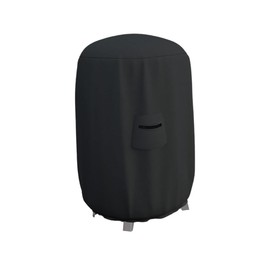 Covers & all Round Smoker Cover, 12 Oz Waterproof UV & Weather Resistant, BBQ Grill Dome Bullet Barrel Cooker Kettle Drum Grill, with Air Vent & Elastic (19" Diameter x 39" H, Black)