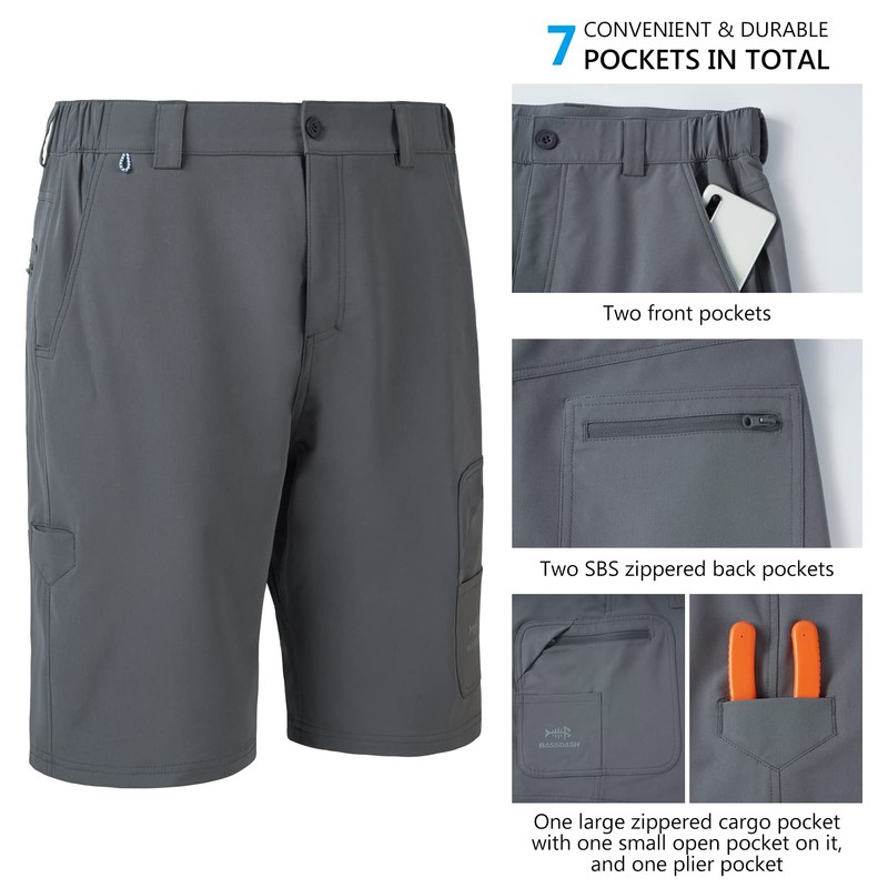 Bassdash FP01M Men's 10.5 Inch Angel Shorts Quick Dry UPF