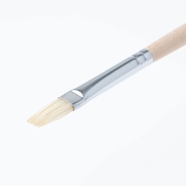 Namurataiseidou Oil Painting Brush, C Mark, No. 8, Flat, White, Pig Hair