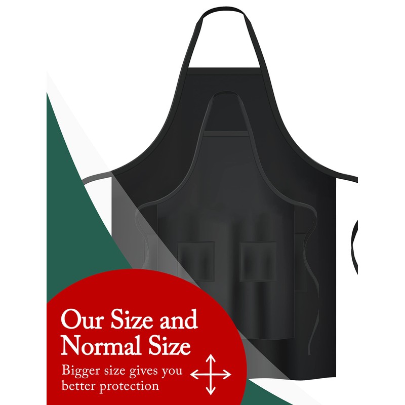 APRONNER Cotton Linen Baking Plus Size Aprons for Women with