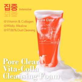 PONGDANG Pore Clear Vita-Cola Cleansing Foam | Oil Control & Deep Pore Cleanse | With Vitamin C & Collagen for Balanced Skin