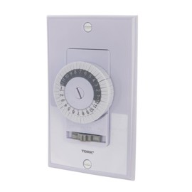 TORK 701B 24 Hour Mechanical In Wall Time Switch, 20 Amps, White
