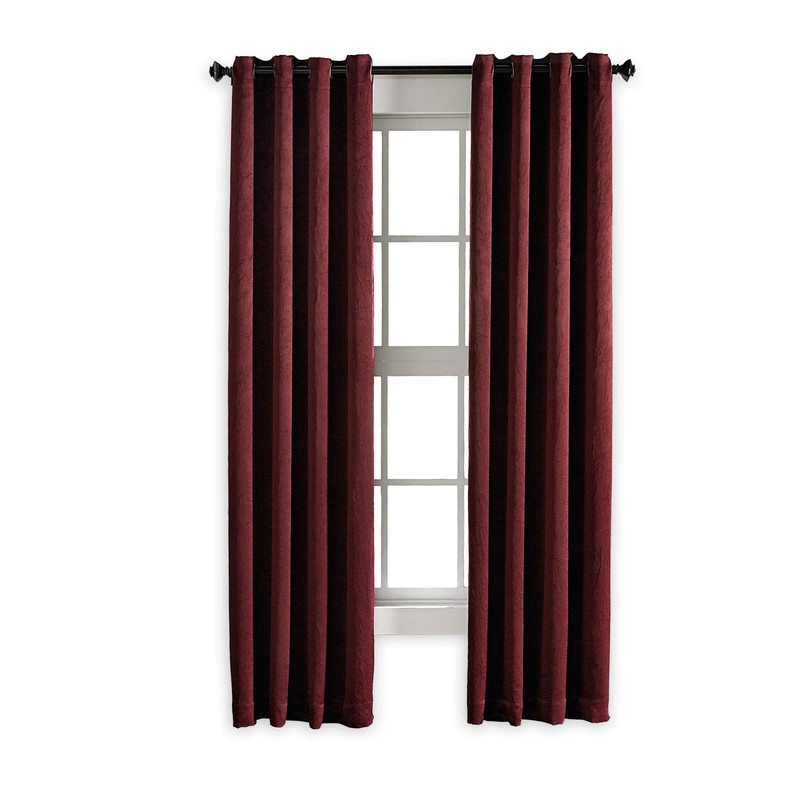 Curtainworks 1Q806303WN Lenox Grommet Curtain Panel, 50 by 132", Wine
