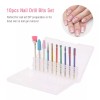 KFMX Manicure 10 Brocas Para Uñas De Cutículas Taladro Drill
