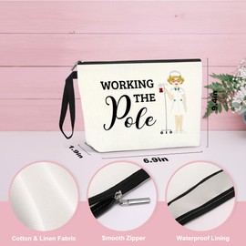 IAXIC Funny Nurse Accessories for Work Makeup Bag Gifts Zipper Bag Cosmetic Bag, Nursing Bags for Nurses, Nurse Accessories for Work, Gifts Bulk, Nurse Porch Graduation Appreciation Gift