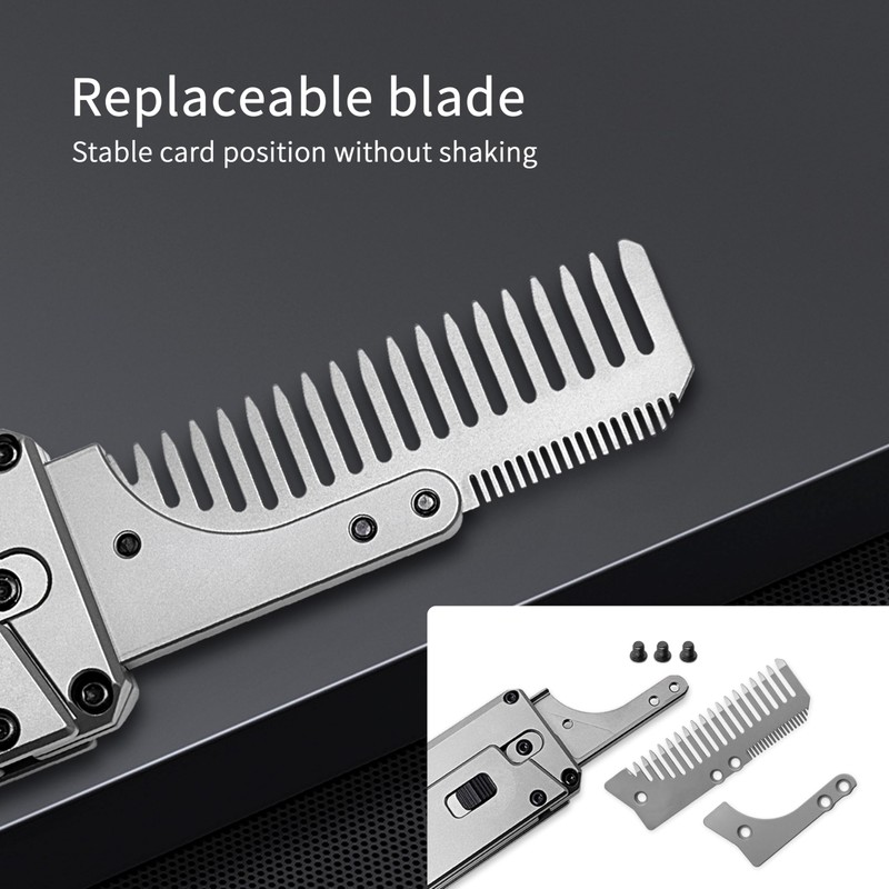 TGZUO Titanium Handle Utility Knife Carrot Comb Tactical Locking Knife