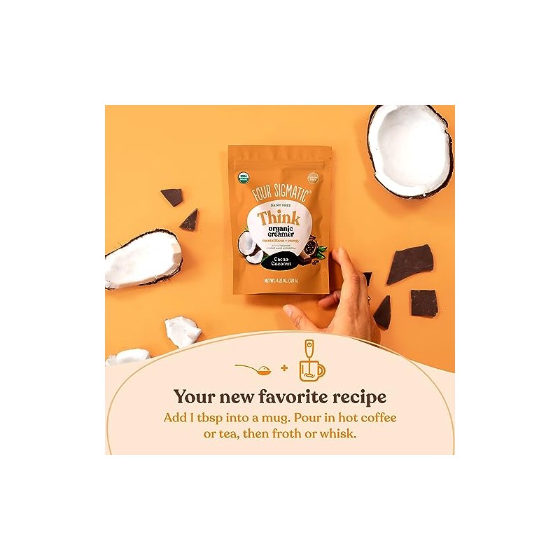 Think Cacao Coconut Coffee Creamer by Four Sigmatic | Chocolate