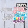 2PCS Happy Birthday Metal Cutting Dies for Card Making DIY