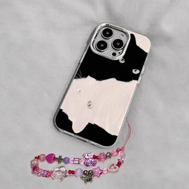 BaiFlorye Cell Phone Charms, Y2K Butterfly Bow Charms, Women Keychain Beaded Charm, Decor for Bag, Airpods, and Camera