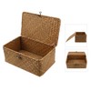 FOMIYES Woven Storage Baskets Natural Seaweed Straw Rectangular Basket Seaweed