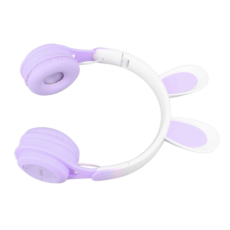 Rabbit Ear Headsets LED Light Headphones Cute Lightweight Adjustable Headband