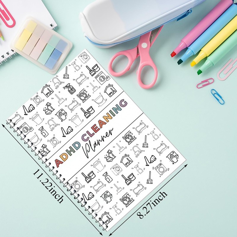 Cleaning Planner, Cleaning Schedule and Checklist Organizer