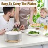 Dish Racks for Kitchen Countertop Organizer - Bamboo Plate Holder