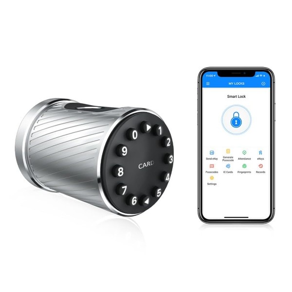 SMARTPASS Electronic Door Lock with Fingerprint, Phone, Code, Card, Keys,