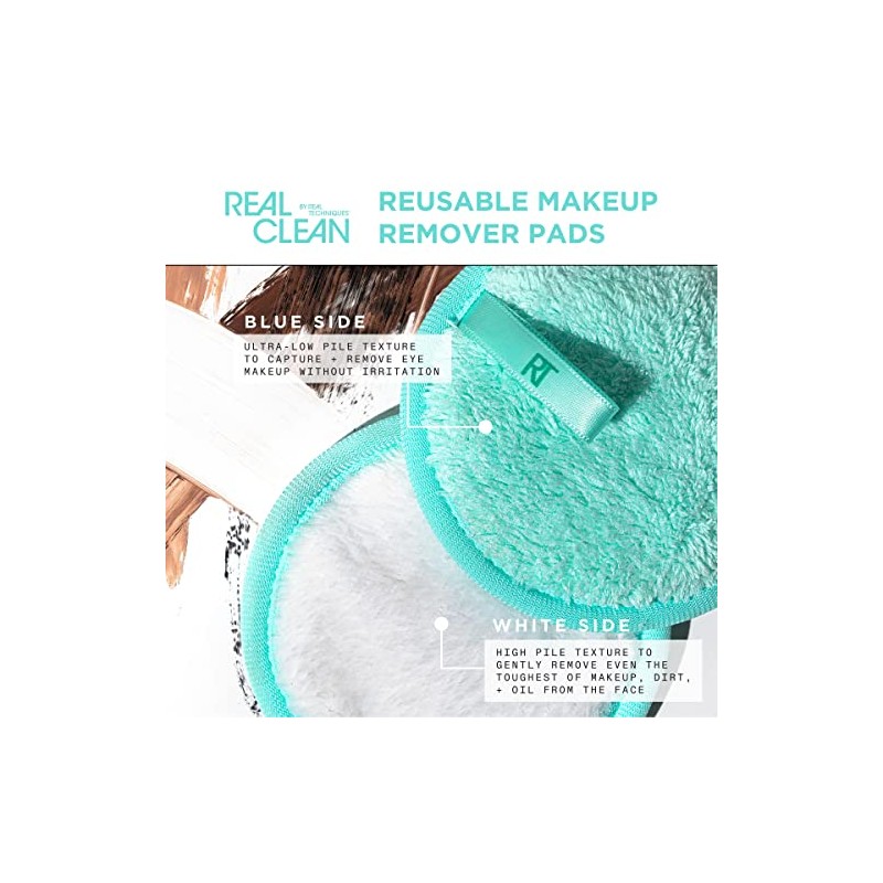 Real Techniques Almohadillas desmaquillantes Real Clean