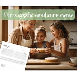 PICTALOO Recipe Cards for Writing Yourself, 30 Double-Sided A5 Recipe Sheets with Plenty of Space, for Recipe Folder, Recipe Box and Recipe Folder - Flexible Recipe Book Alternative for Your Favourite