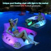 DeeprBlu 2 Pack Inflatable Pool Floats Chair with Color Changing
