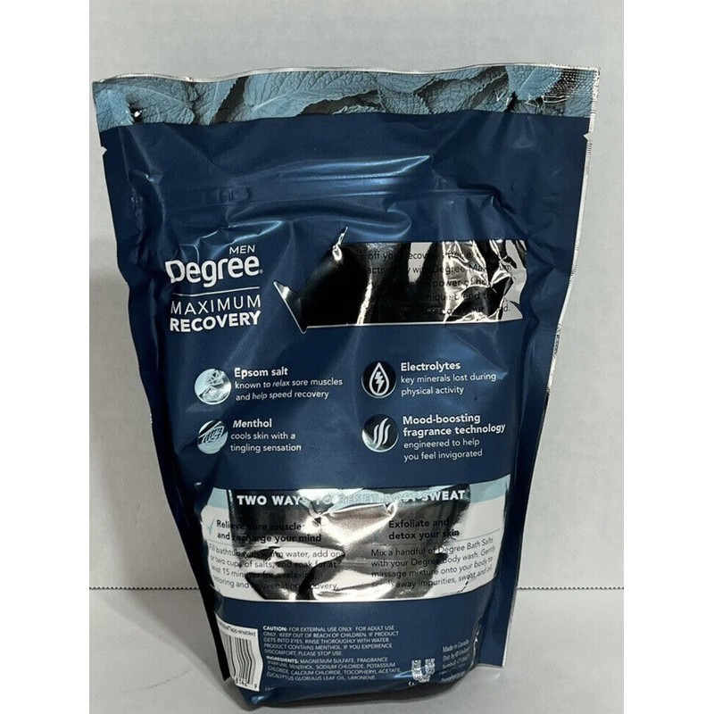 Degree 🌟Degree Men Maximum Recovery Menthol Electrolytes Epsom Salt Body
