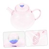 SHOWERORO 250ml Small Glass Tea Kettle Tea Pot with Lid