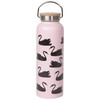 Now Designs Stainless Steel Water Bottle with Bamboo Lid, Swan