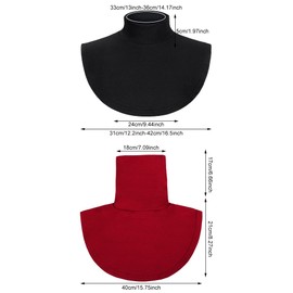 Giegxin 9 Pcs Women Fake Turtleneck Dickey Collars Detachable False Collars Sleeveless Unisex Winter Warm Cotton Faux Dickey Collar Half Top Mock Collar for Women Men Adults